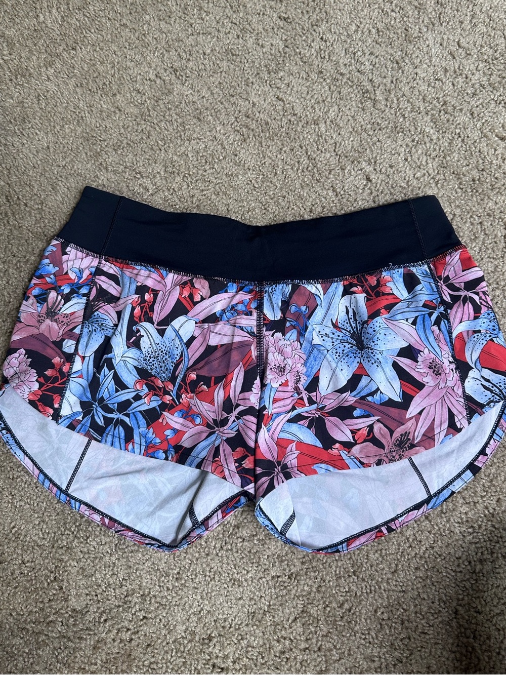 Lululemon Floral Athletic Shorts